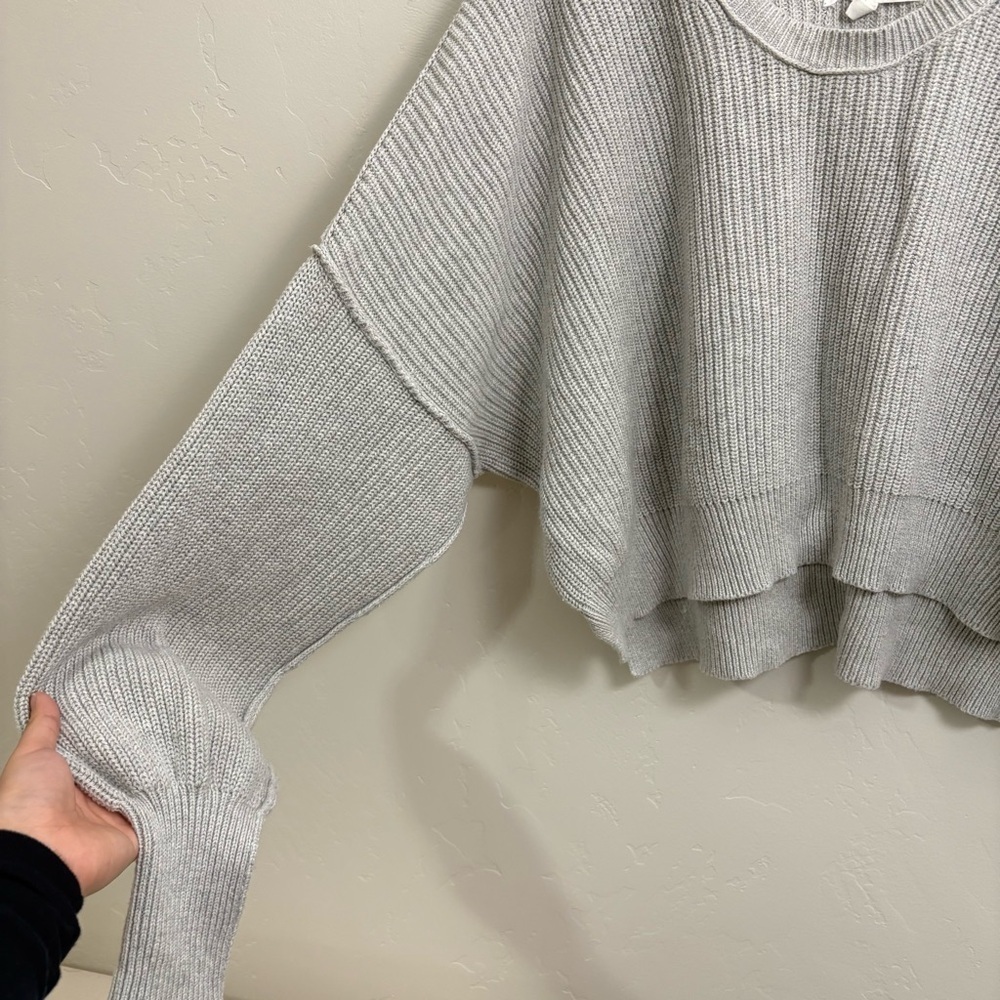 Aerie Beyond Cropped Sweater oversized cotton grey
Size S - Picture 4 of 8